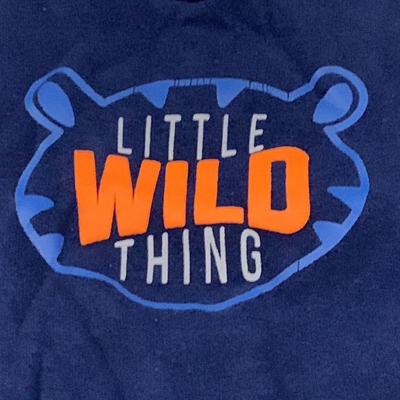 Sweet Child of Mine Navy Onesie Bodysuit & Gray Sweatpants in size 18-24M - Picture 3 of 8